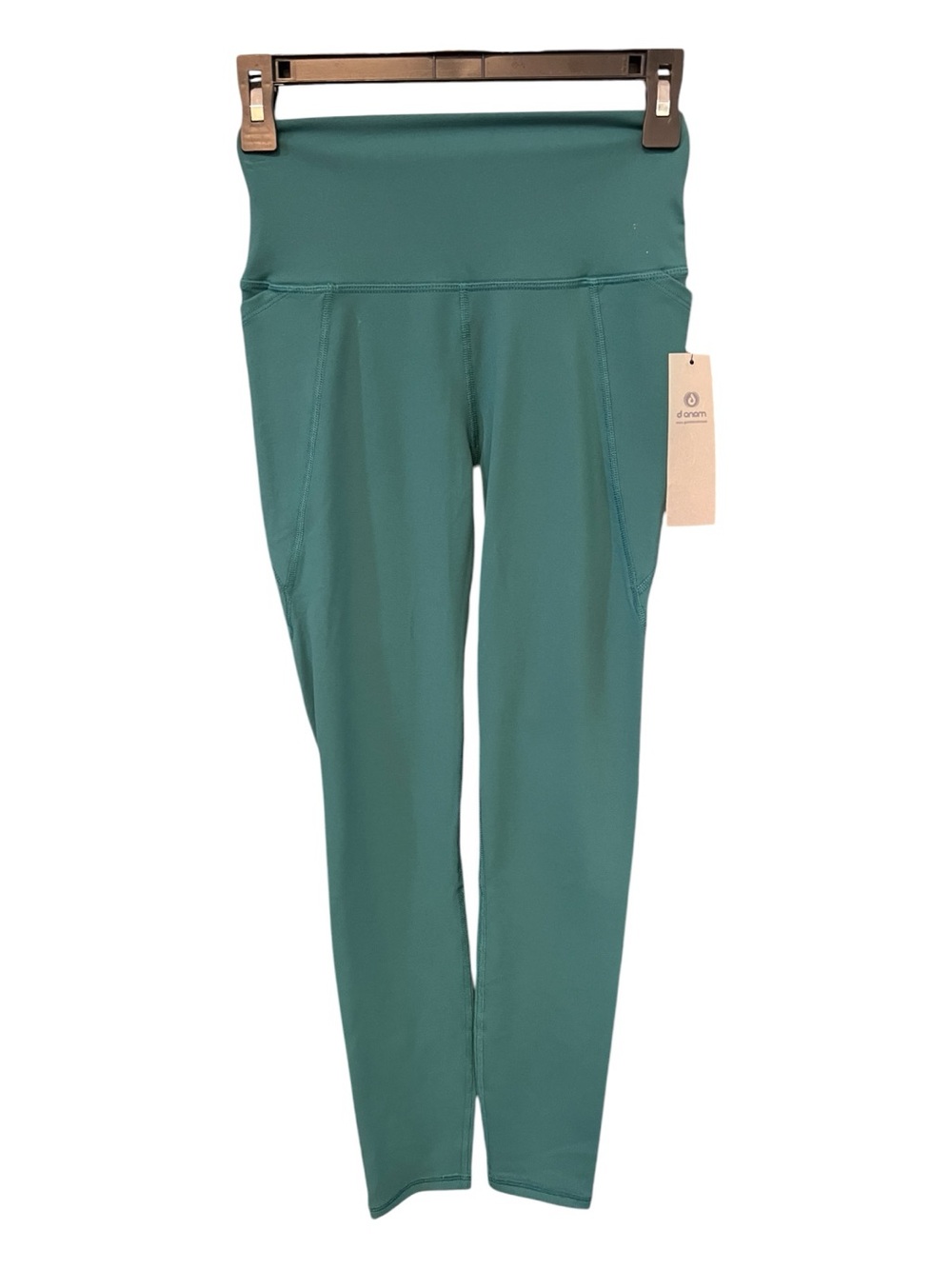 NWT Mono B Forest Green High Waisted Performance Leggings Pockets | Size S